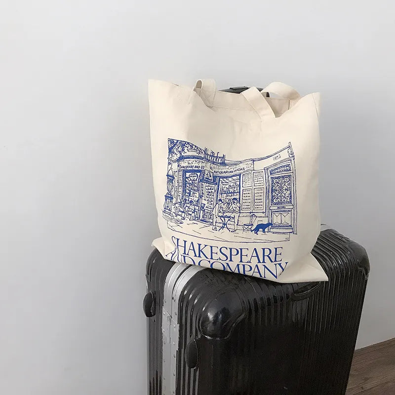 Canva Shoulder Bag Shopping Bags Cloth Fabric