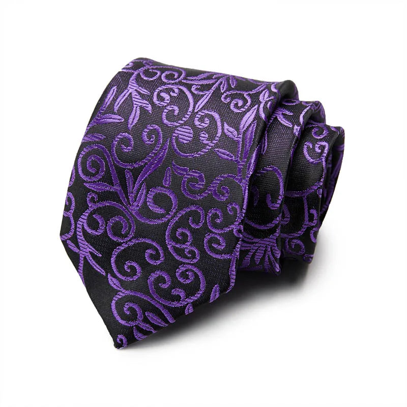 Men Silk Tie 7.5cm Neckties 100% Silk