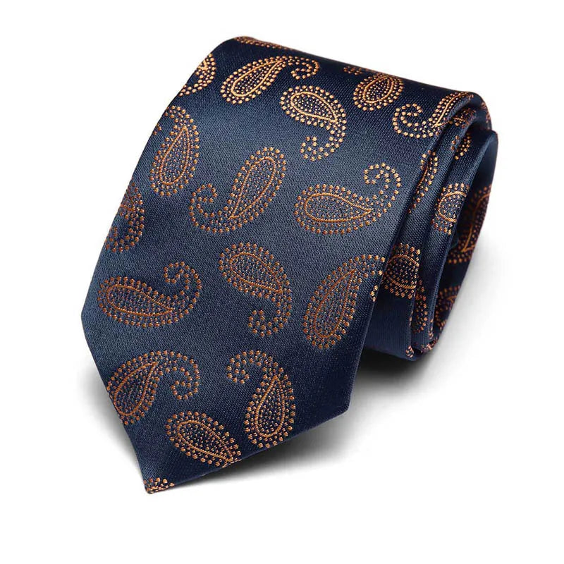 Men Silk Tie 7.5cm Neckties 100% Silk