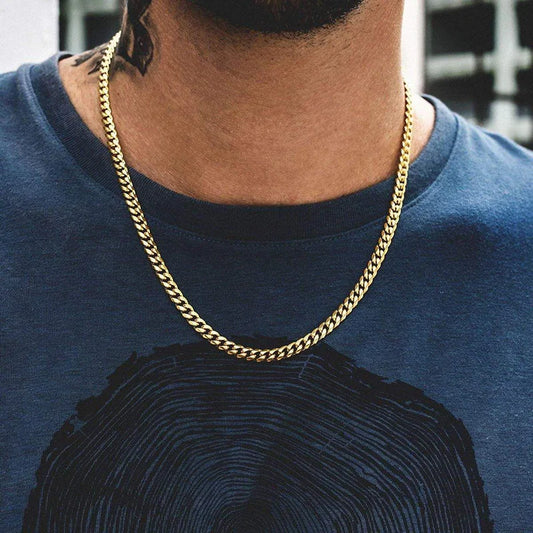 Cuban Chain Necklace Unisex Stainless Steel Solid Metal Jewellry GIFT