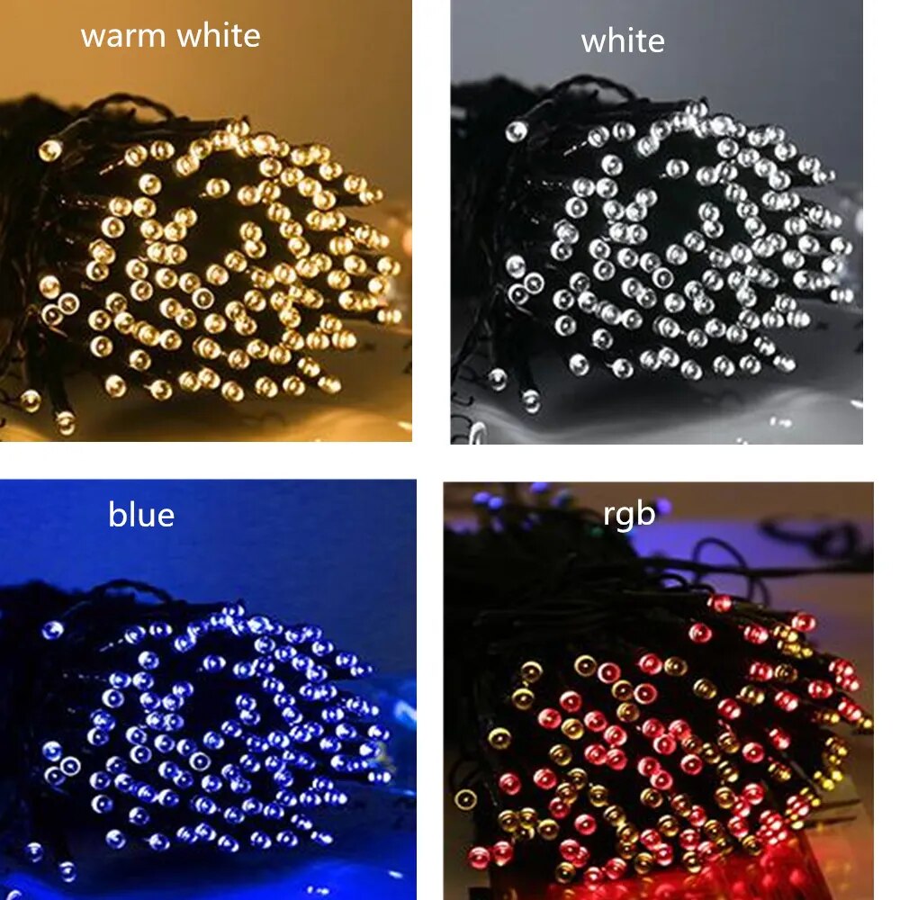 Solar Light LED Fairy Lamp Christmas Holiday Home Decoration
