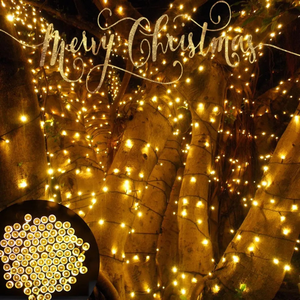 Solar Light LED Fairy Lamp Christmas Holiday Home Decoration
