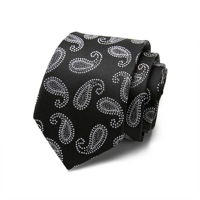 Men Silk Tie 7.5cm Neckties 100% Silk