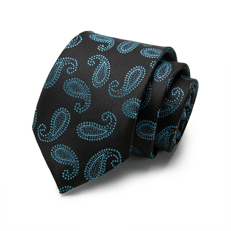 Men Silk Tie 7.5cm Neckties 100% Silk