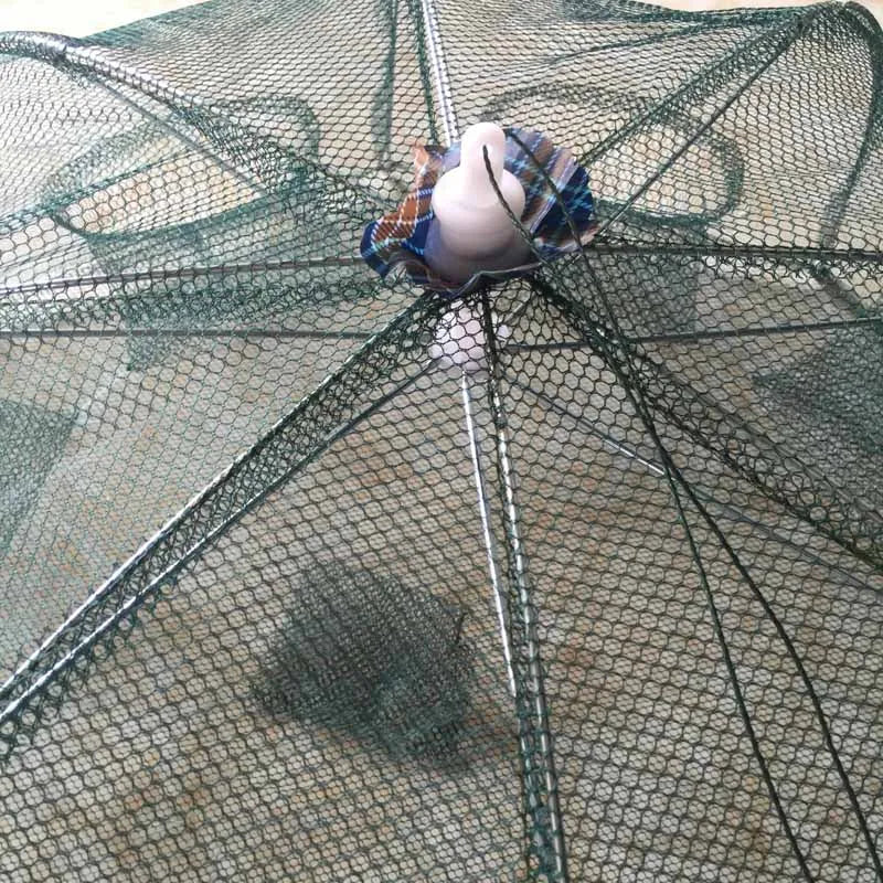 Foldable Fishing Net Trap Mesh Nylon Crab Shrimp