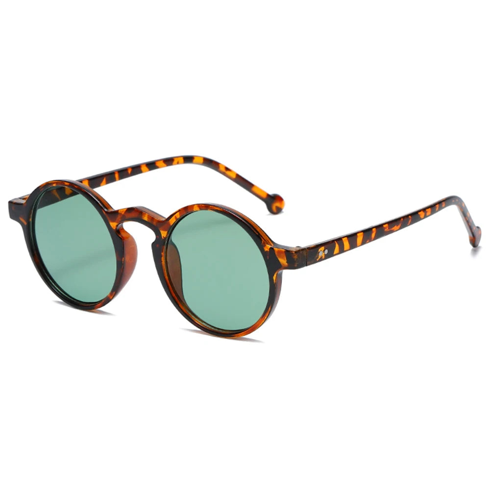 New Hot Summer UV400 Sunglasses Korean Style Retro Round Sun Glasses Brand Designer Small Frame Outdoor Hiking Driving Eyewear