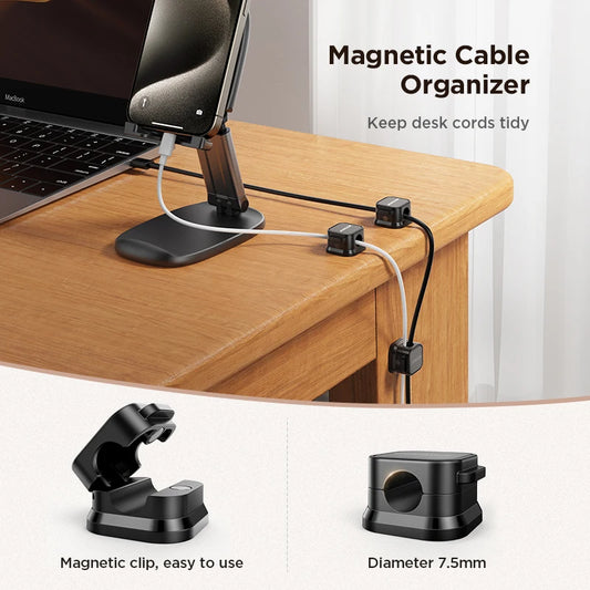 Magnetic Cable Clips: Sleek Under-Desk Organizer