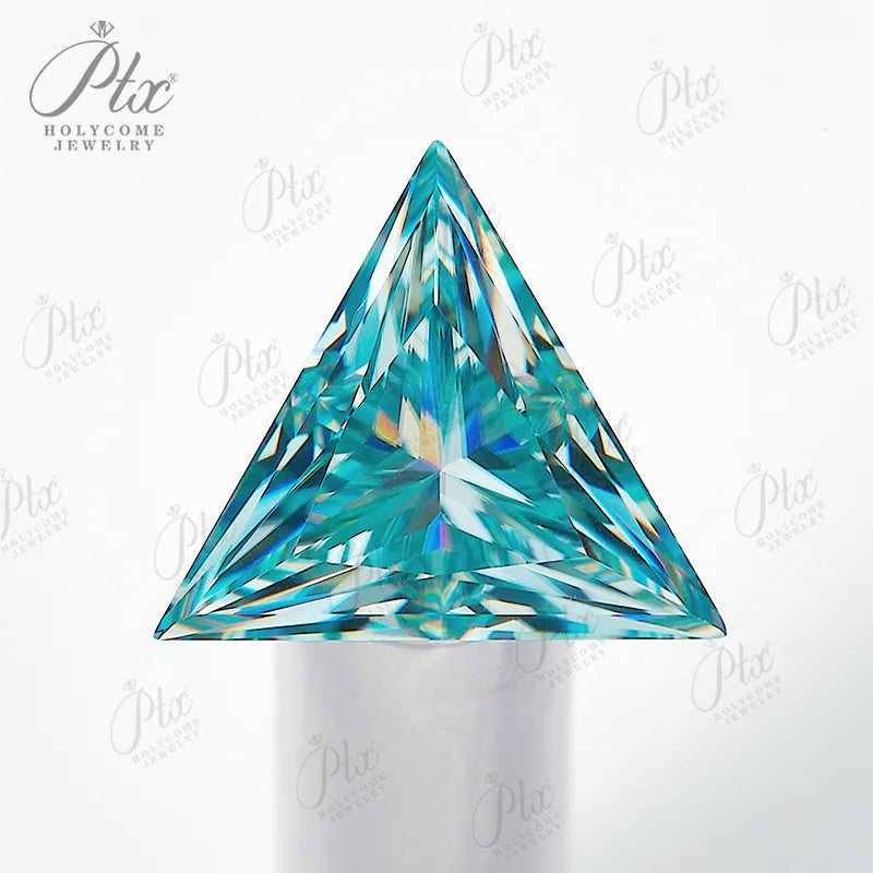 RARE Moissanite Triangle Cut VVS1 Loose Gemstones GRA Certificate