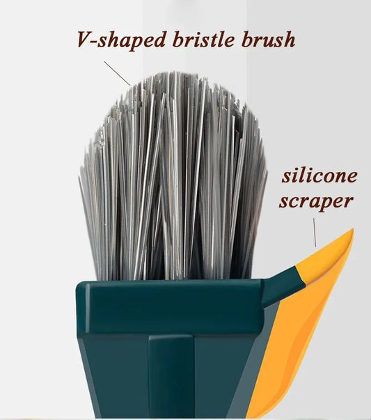 Silicone Scraper Brush Floor Window Glass Wiper V-shape