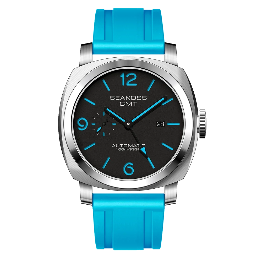 SEAKOSS GMT Diving Automatic Seagull 316L Super Luminous Calendar 10Bar