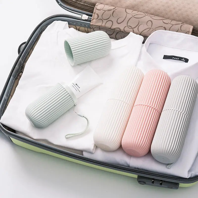 Travel Portable Toothbrush Cup Bathroom Toothpaste Holder