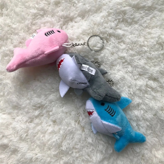 8CM Shark Plush Toy Small Accessories Plush Shark Doll Keychain Toys