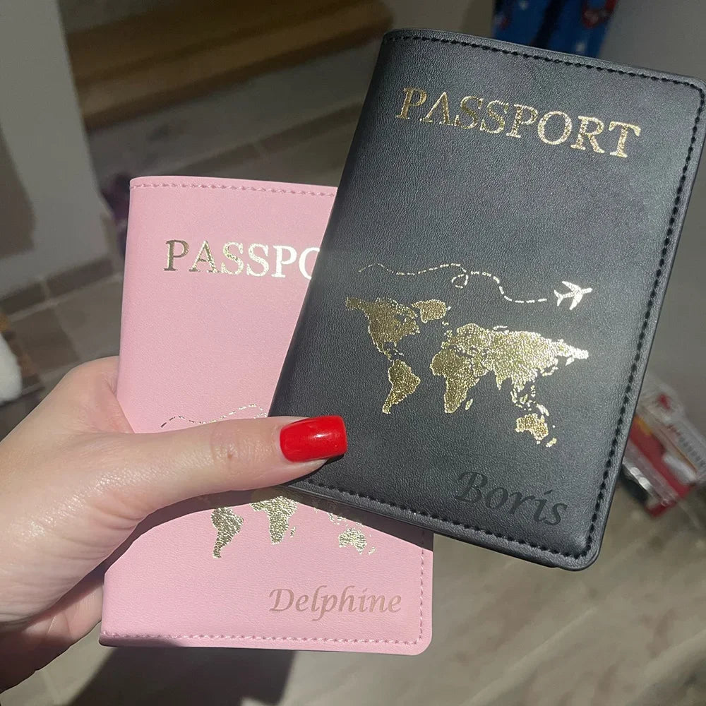 Personalised Passport Cover with Names Engraved