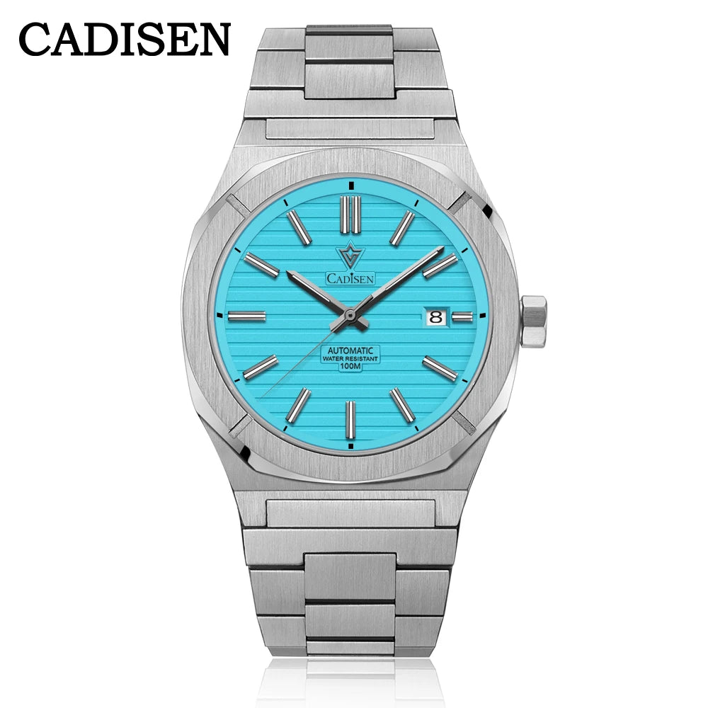 CADISEN Blue Diver Man Watch Sapphire 8215 Automatic Mechanical Watches 10Bar