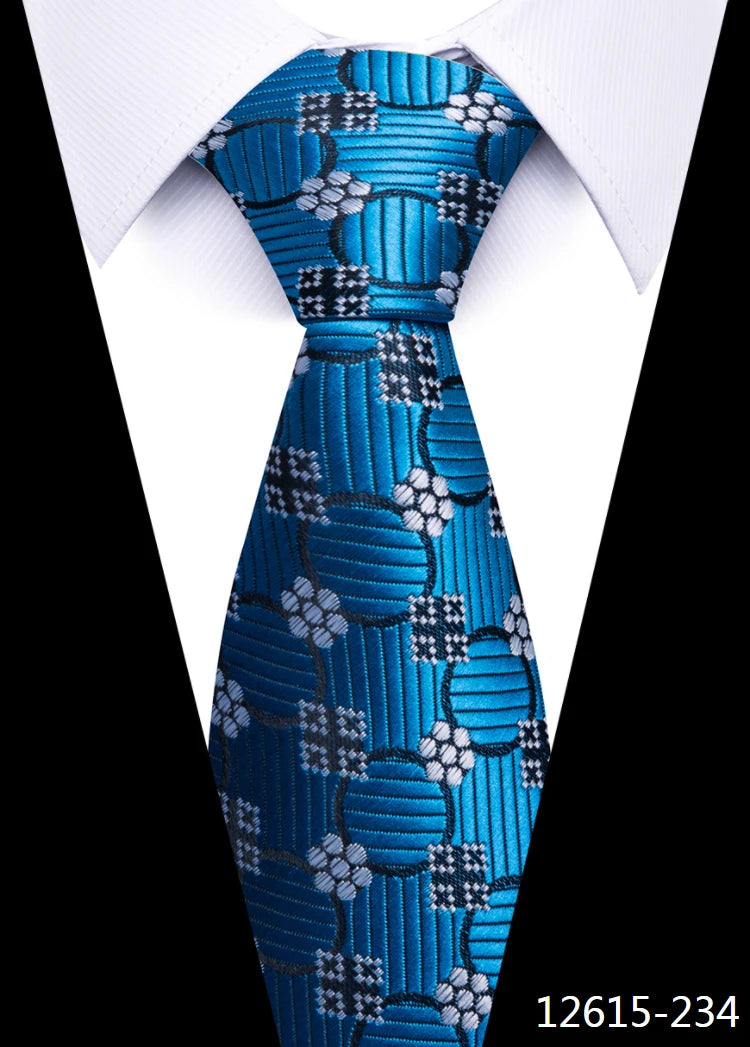 Men 100% Silk Tie 8cm Silk Necktie