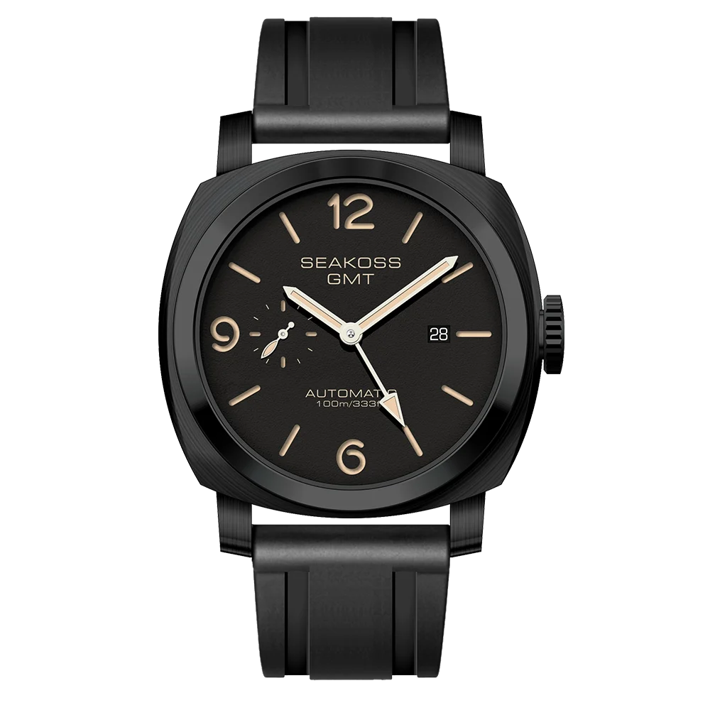 Dark Gold SEAKOSS Diving Automatic Mechanical Movement 316L Calendar 10Bar