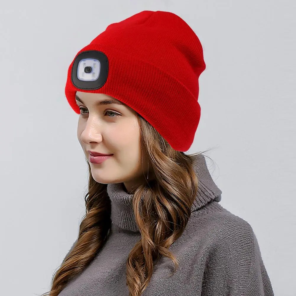 LED Beanie Cap Unisex USB Rechargeable