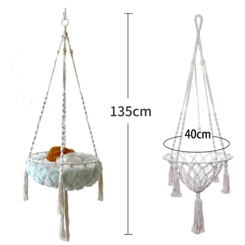 Durable Cotton Rope Cat Swing: A Perfect Relaxation Spot