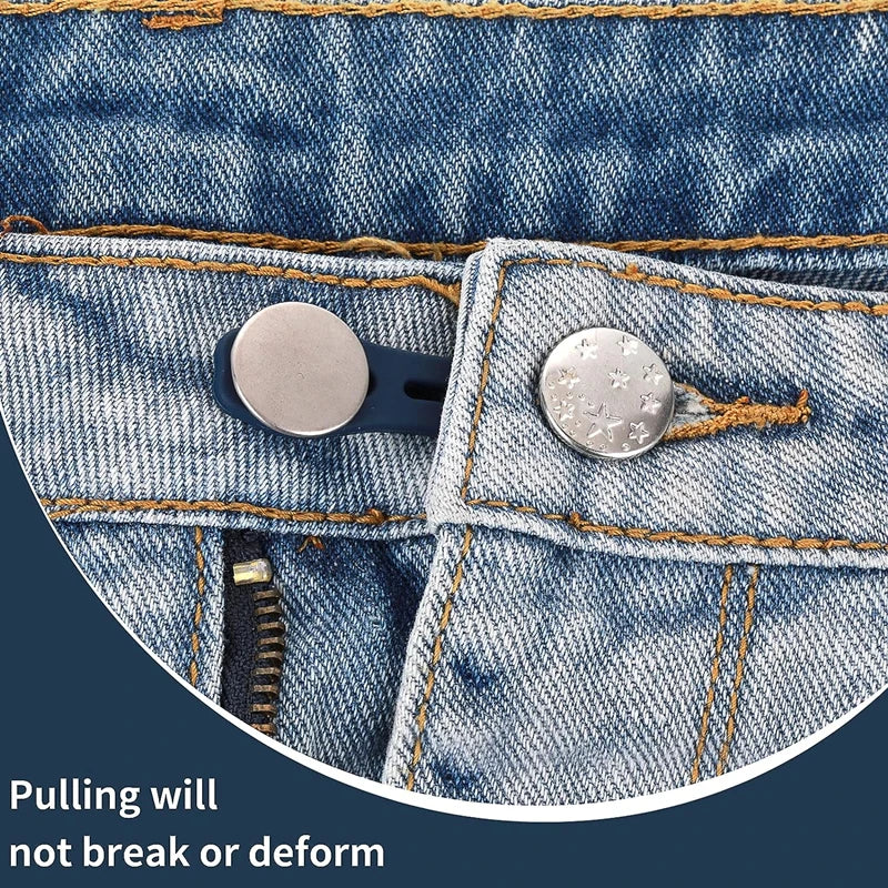 10PC Metal Button Extender For Pants Jeans Free Sewing Waist Extenders