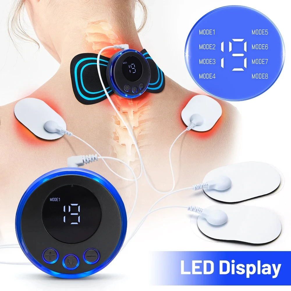 Neck Massager SET LCD Display EMS Electric Cervical Massage 3X