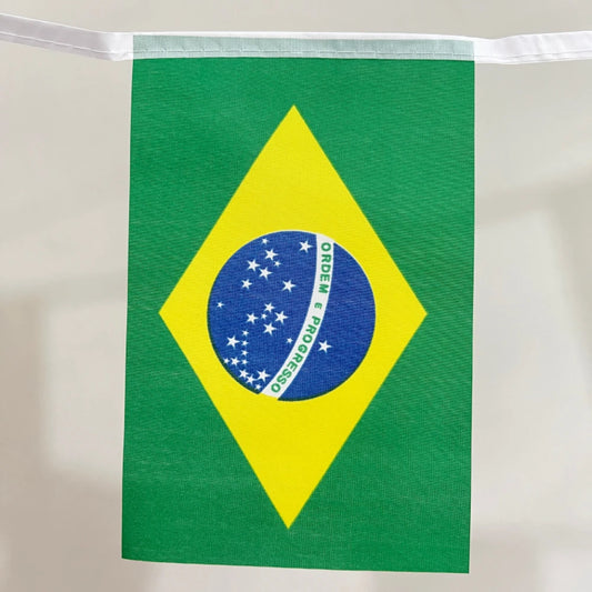 Brazilian Flags 14x21cm 20pcs/set Brazil Brazilian String Flag National
