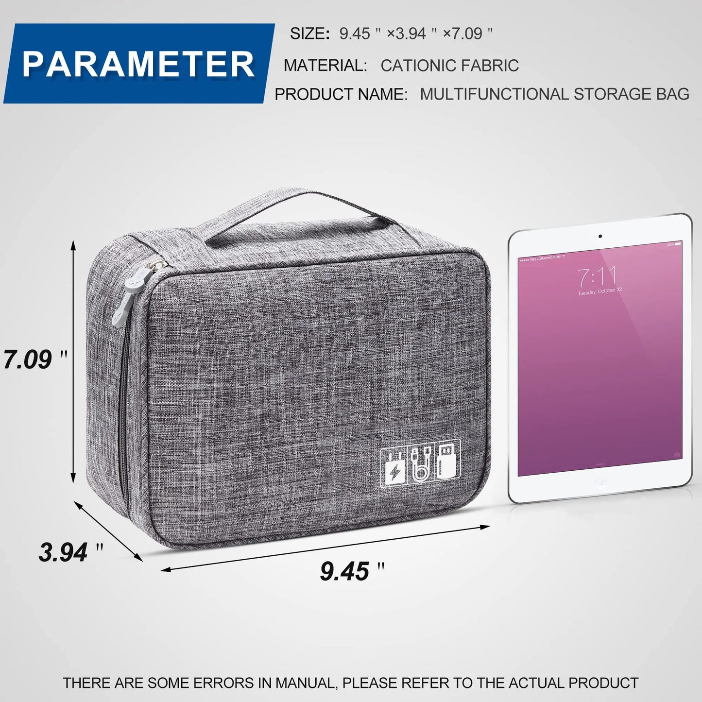 Travel Bag USB Gadget Organizer Cosmetic Storage