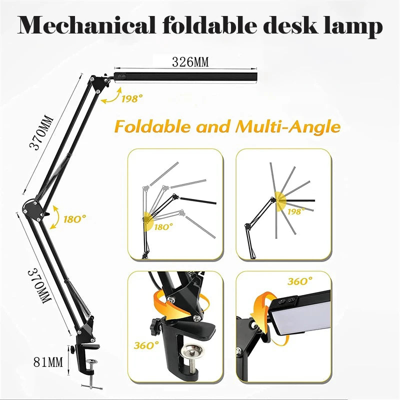 LED Desk Lamp Monitor Light 24W USB Table Lamps Reading