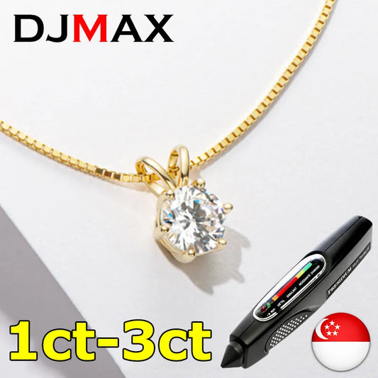 Moissanite Pendant Necklace For Women Sterling 925 Silver