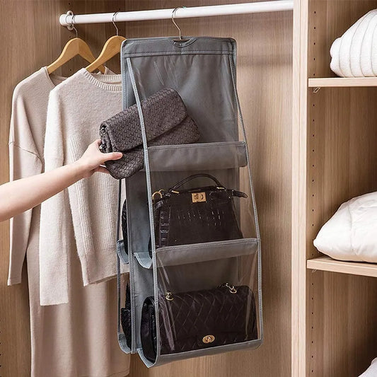 Wardrobe Transparent Storage Bag Handbag Organizer