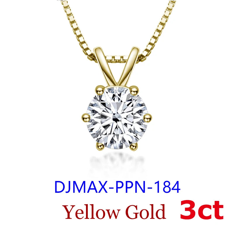 Moissanite Pendant Necklace For Women Sterling 925 Silver