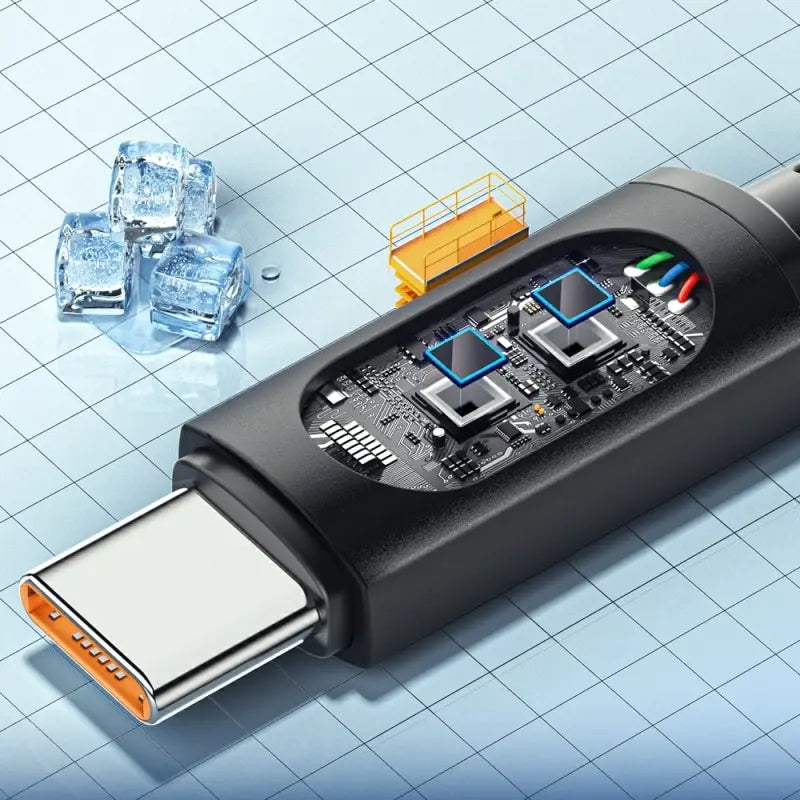 USB Type C Cable For Android Super Charge 66W/100W Fast Charging