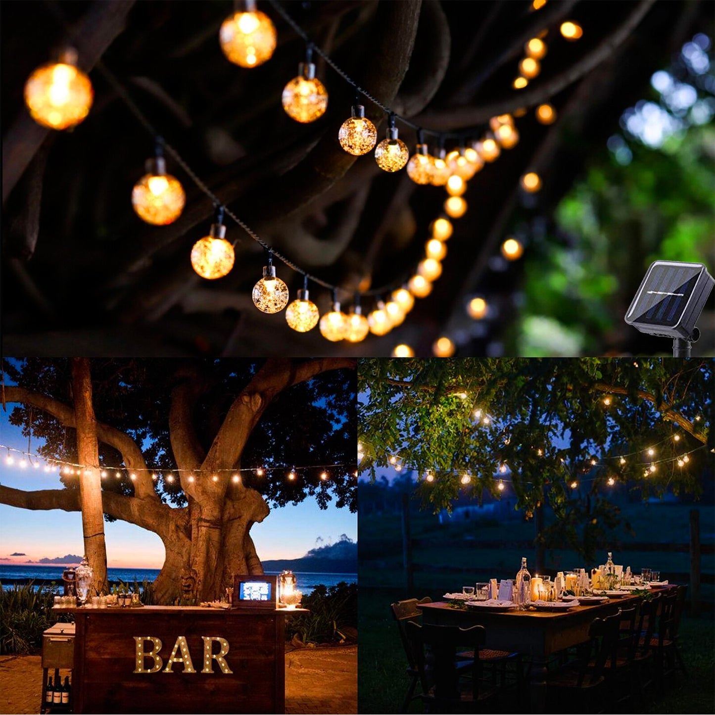LED Solar Light Outdoor String Fairy Lamps Christmas Decor 🎄