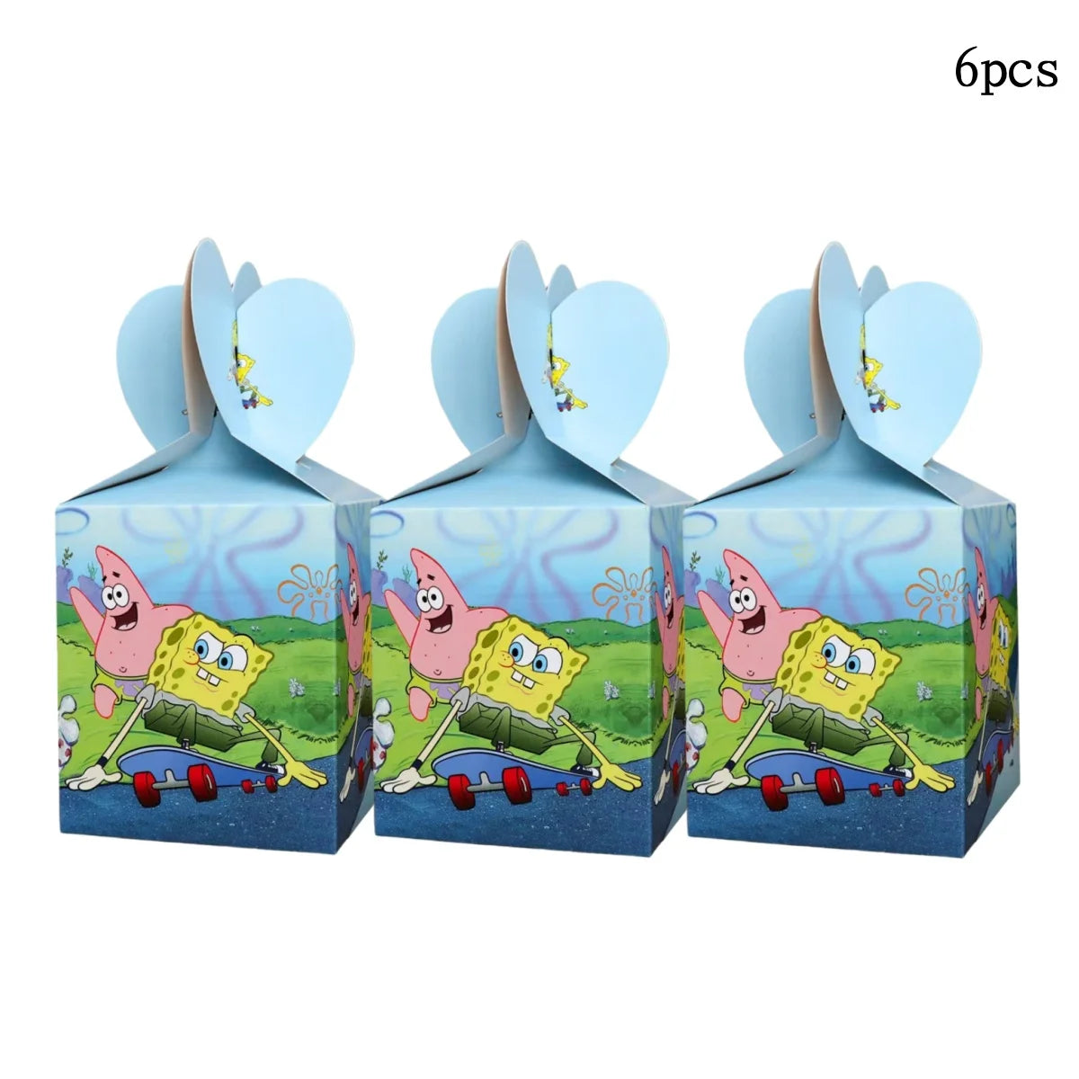 Cartoon SpongeBob Theme Birthday Party Balloon Disposable Tableware Mask Flag Candy Box Backpack Baby Shower party supplies
