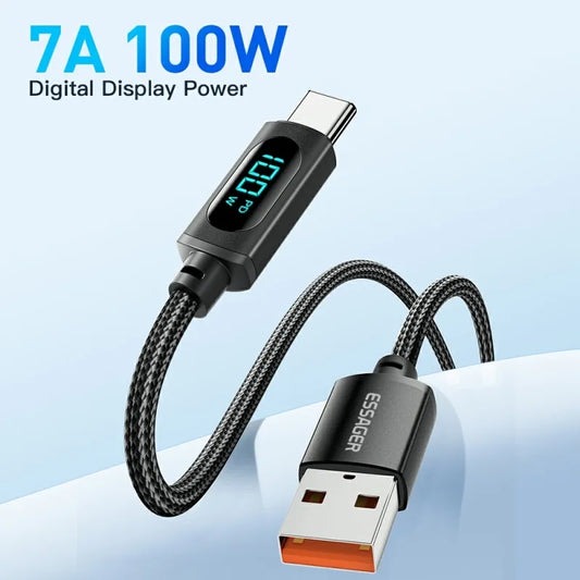 USB Type C Cable For Android Super Charge 66W/100W Fast Charging