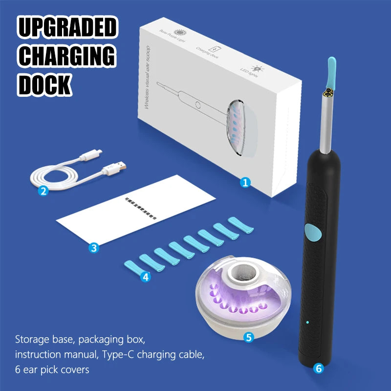 2026 New upgrade Visual Ear Wax Cleaner Camera Safe Earwax Removal Endoscope with 5M Camera Ear Cleaning Tools Ear Care