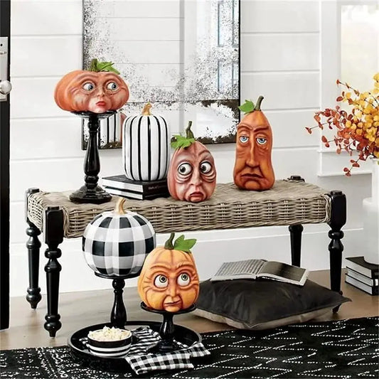 Halloween Garden Decor: Charming Ghost & Pumpkin Set