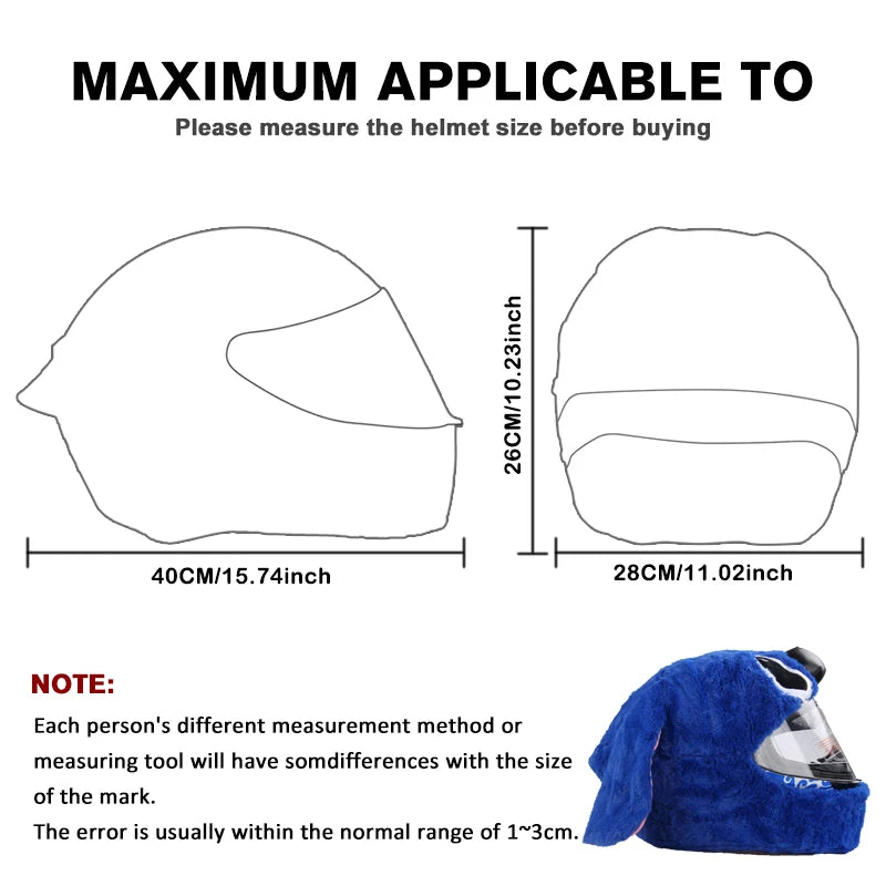 Motorcycle Helmet Cartoons Plush Helmet Cover