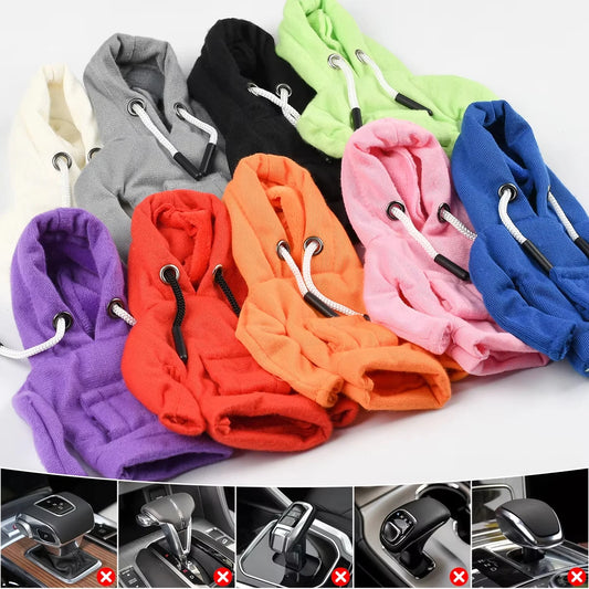 Universal Mini Hoodie Gear Shift Cover – Cute Car Gear Lever Decoration for Manual & Automatic Cars