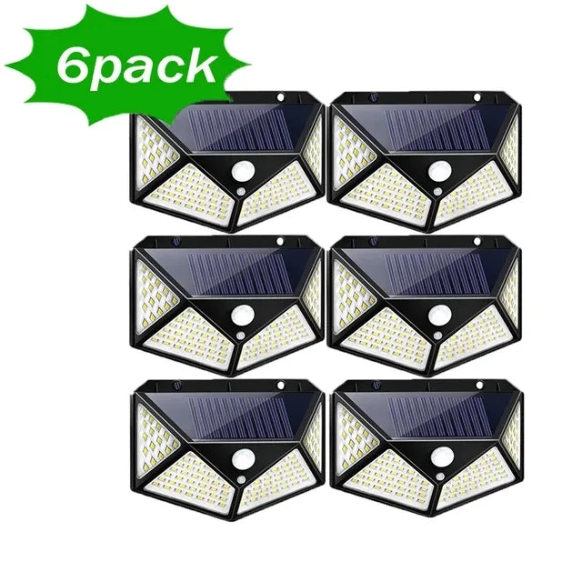 4PCS LED Solar Wall Lamp Motion Sensor Outdoor Garden