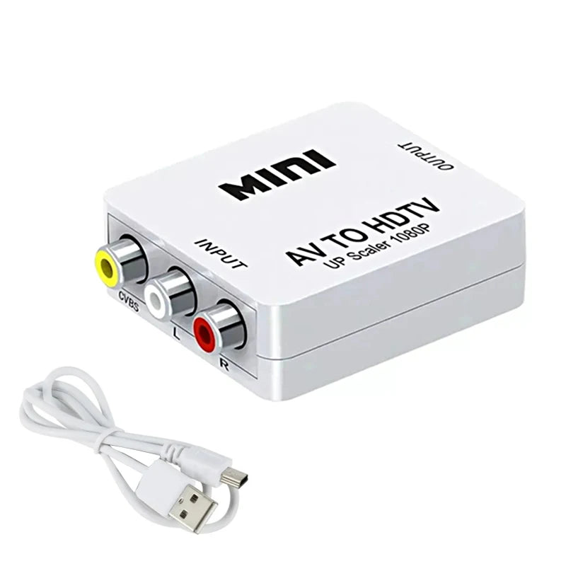 AV TO HDMI-compatible Adapter 1080P Video Composite Converter AV2HDMI-compatible RCA To HDTV CVSB L R Video Scaler Converter Box