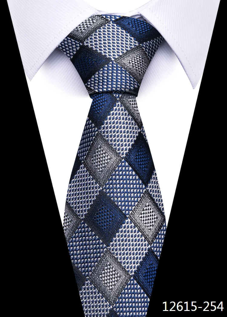 Men 100% Silk Tie 8cm Silk Necktie
