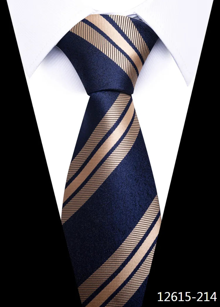 Men 100% Silk Tie 8cm Silk Necktie