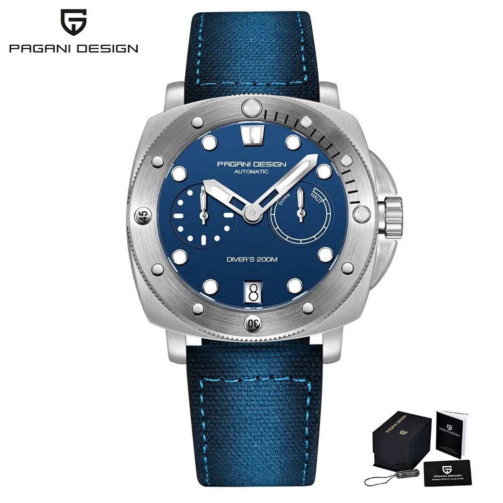 PAGANI Automatic Mechanical Watch Diver 200M Waterproof Sapphire