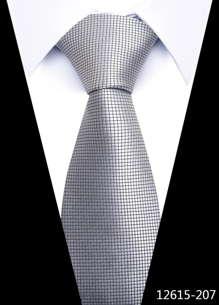Men 100% Silk Tie 8cm Silk Necktie