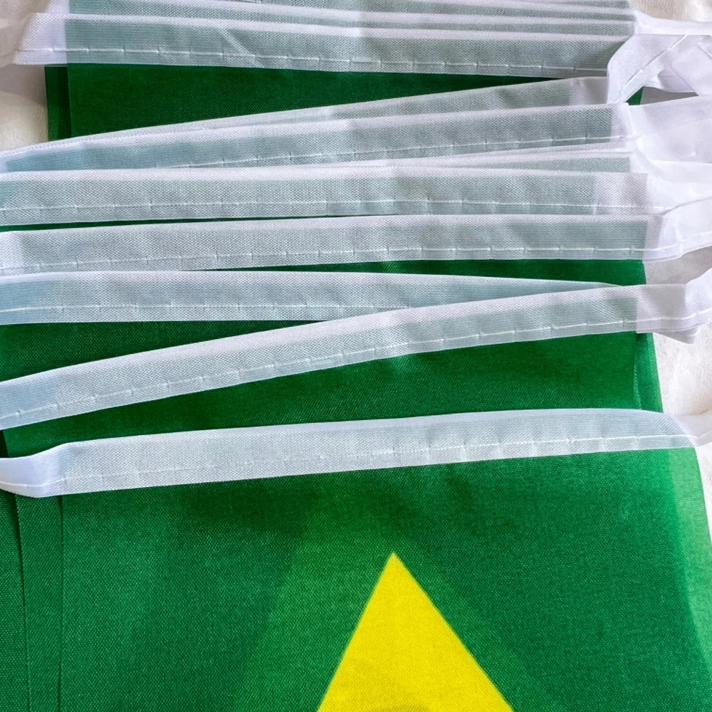 Brazilian Flags 14x21cm 20pcs/set Brazil Brazilian String Flag National