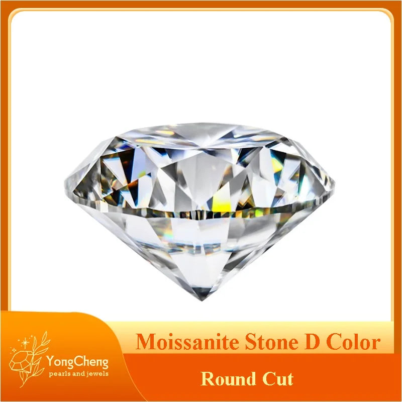Moissanite Stone Round Cut D Color Vvs1 Moisanite Loose Stone Gemstone