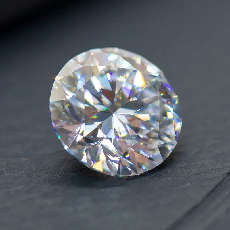 Moissanite Stone for Ring Necklace White D Color Round Cut Loose Gemstone GRA Certificate