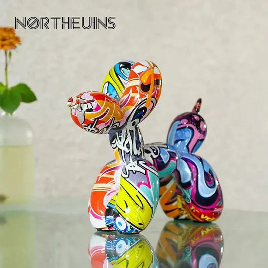 Balloon Dog Figurines Home Decor Colorful Art Animals Statue