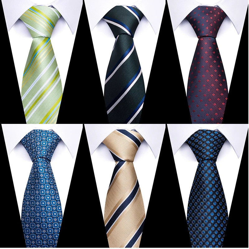 Men 100% Silk Tie 8cm Silk Necktie