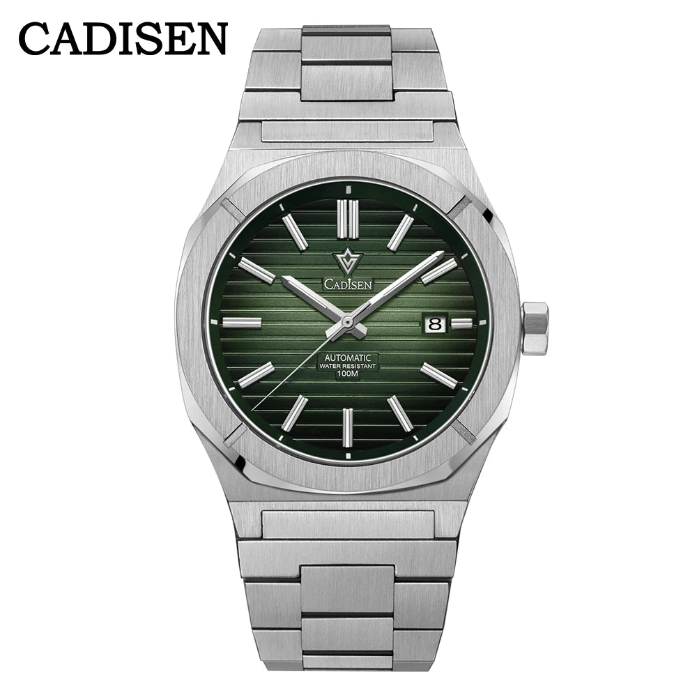 CADISEN Blue Diver Man Watch Sapphire 8215 Automatic Mechanical Watches 10Bar